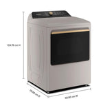 7.5 cu. ft. Smart Electric Top Load Dryer with Steam Iron and AI Dry