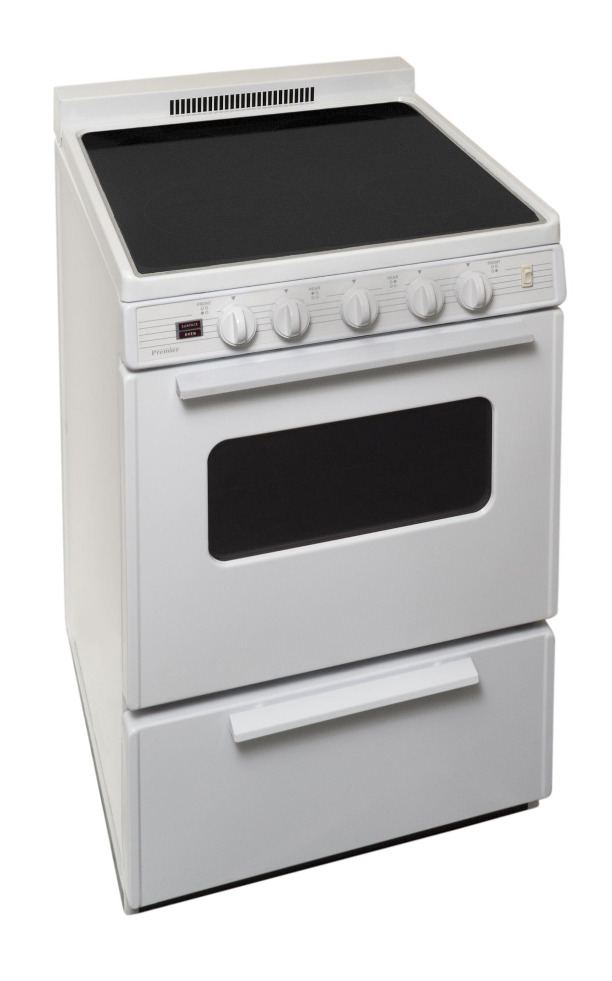 24 in. Freestanding Smooth Top Electric Range in White