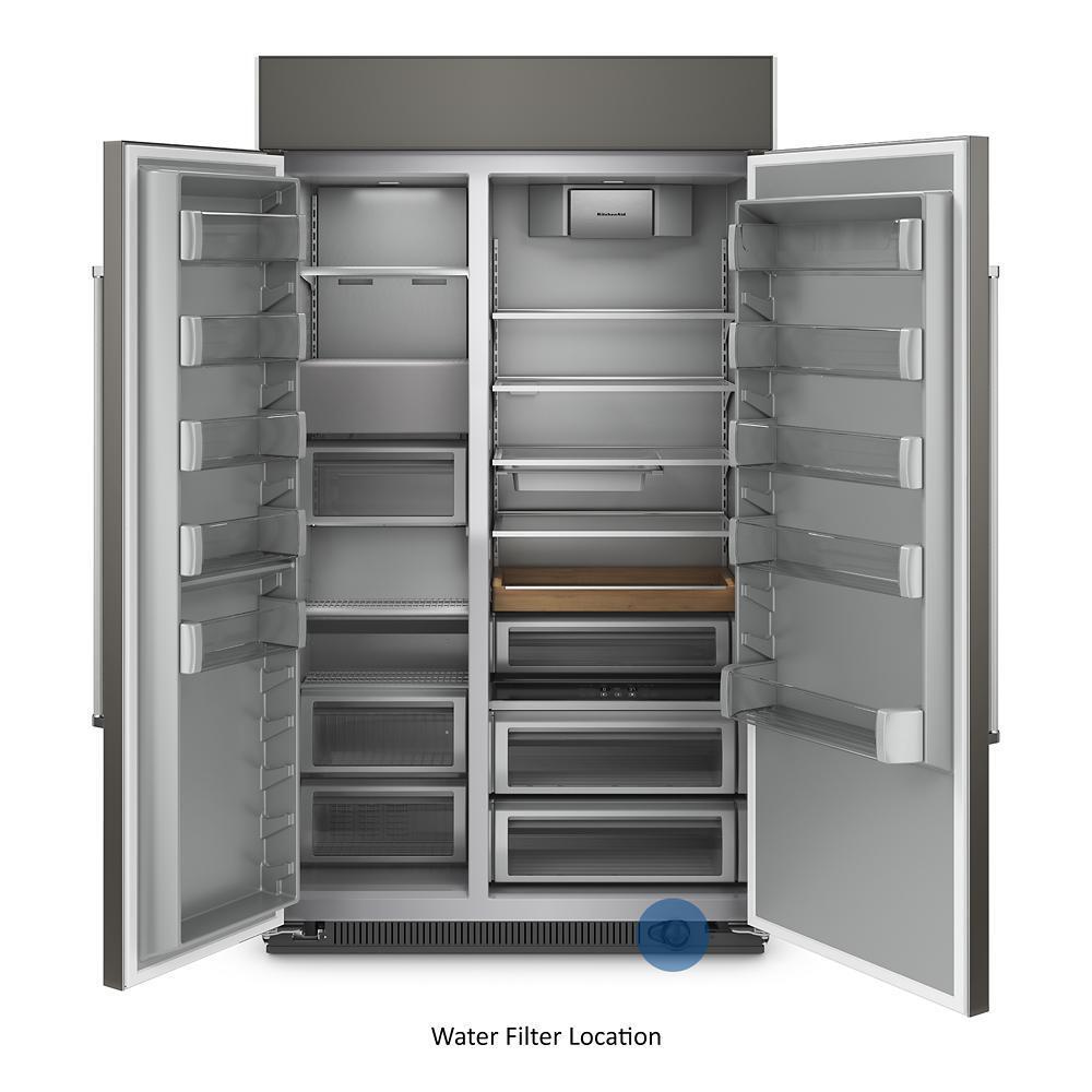 30 Cu. Ft. 48"" Built-In Side-by-Side Refrigerator with Panel-Ready Doors
