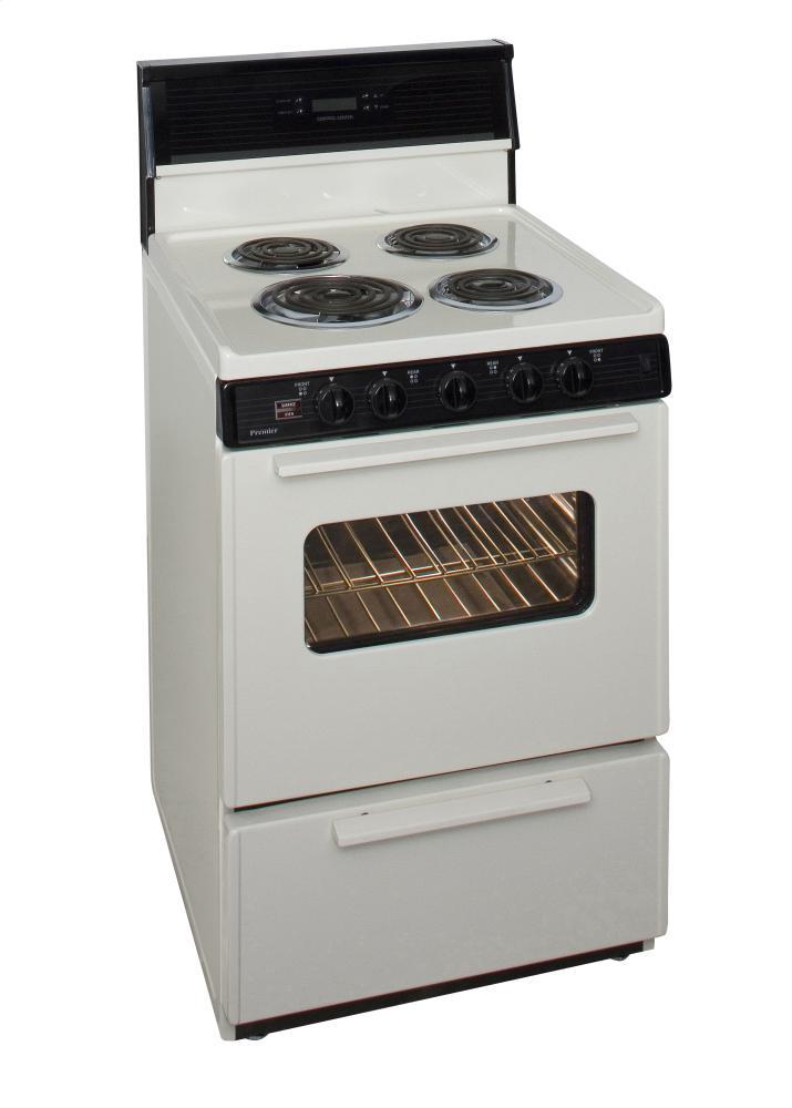 24 in. Freestanding Electric Range in Biscuit