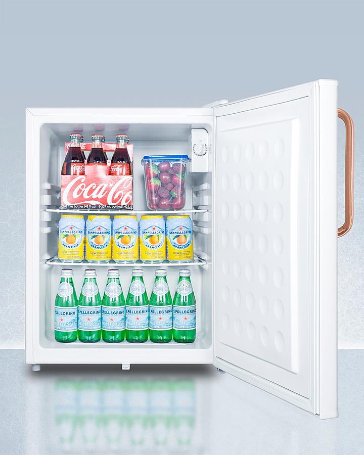 Compact All-refrigerator With Antimicrobial Pure Copper Handle