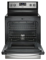 4.8 Cu. Ft. Freestanding Electric Range with FlexHeat Dual Radiant Element Black-on-Stainless