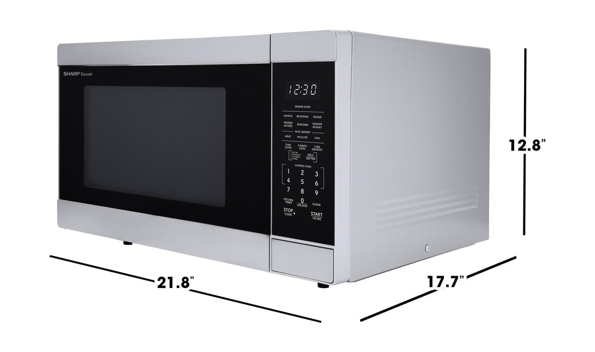 Sharp 1.6 cu. ft. 1100W Stainless Steel Countertop Microwave Oven