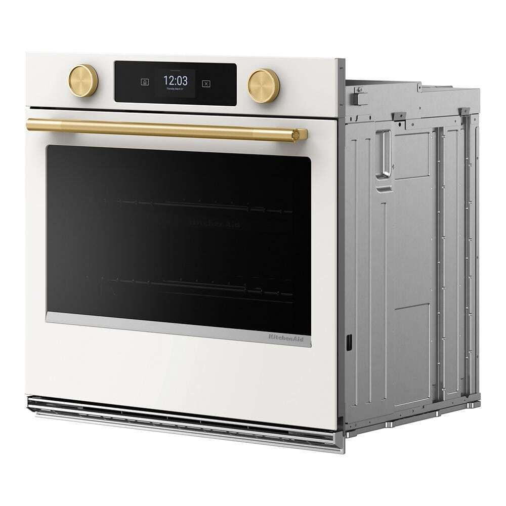 30-inch Smart Electric Single Wall Oven with Assisted Cooking Modes - Porcelain White
