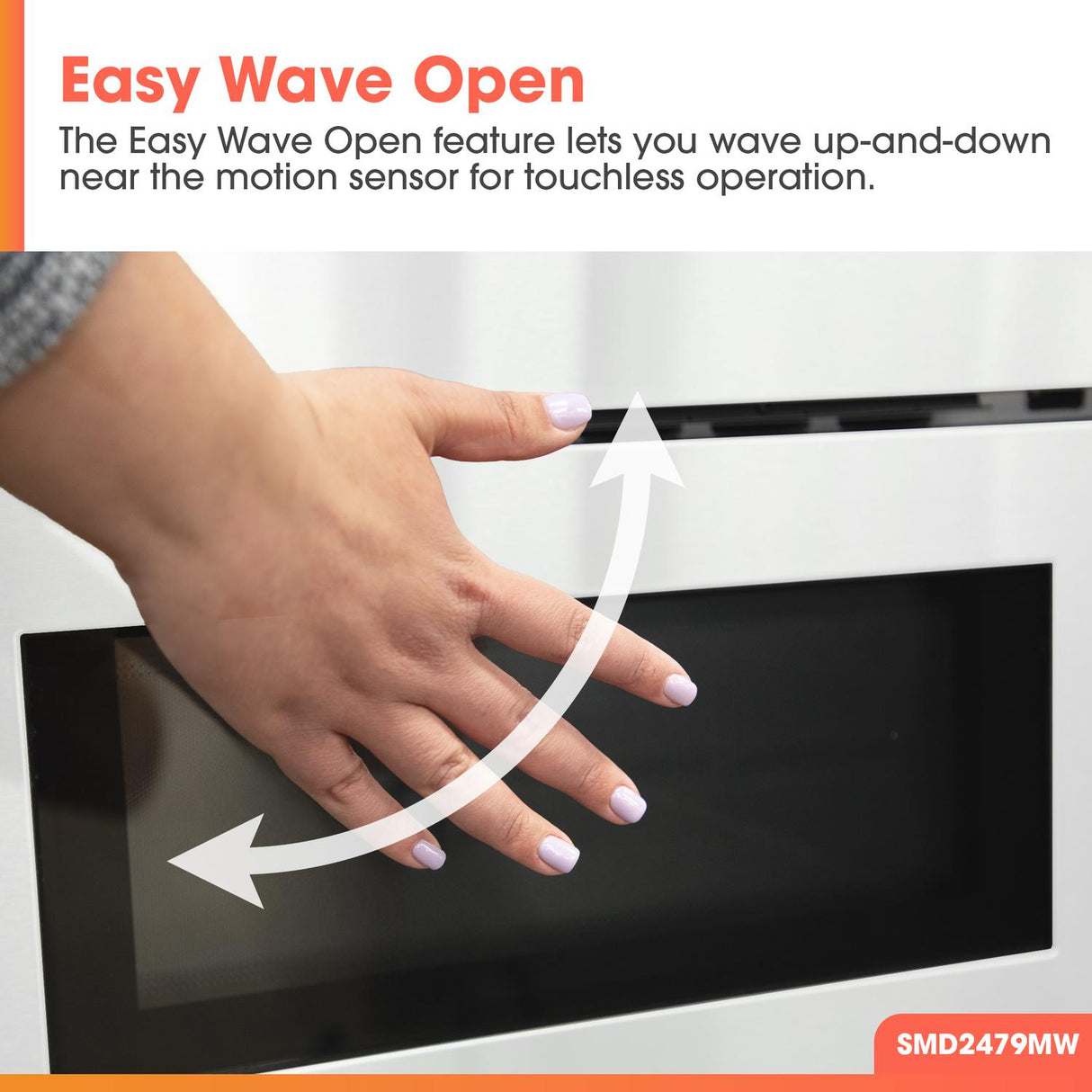 Sharp 24 in. 1.2 cu. ft. Deco Series Built-In Smart Microwave Drawer™ Oven with Easy Wave Open in White