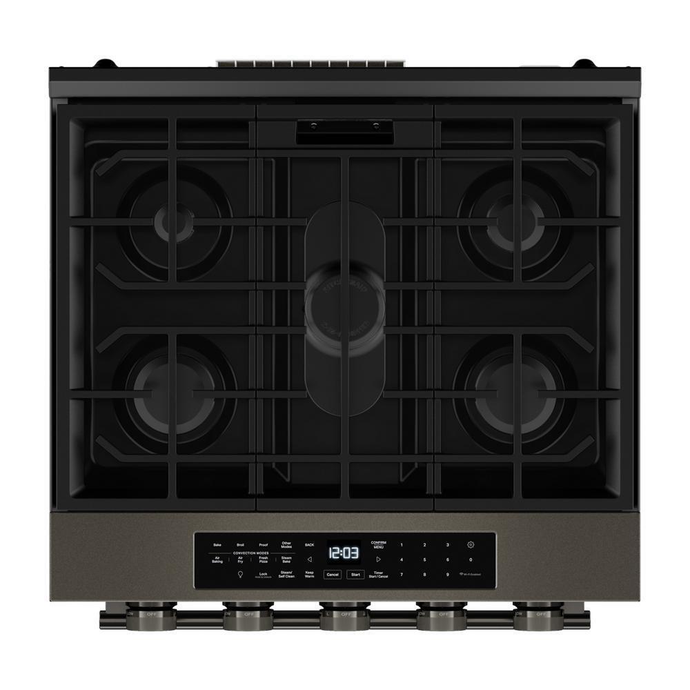 5.0 Cu. Ft. Smart Slide-in Gas Range with Convection Cooking Modes and 2-in-1 Burner