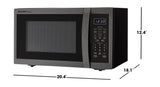 Sharp 1.4 cu. ft. 1100W Black Stainless Steel Countertop Microwave Oven