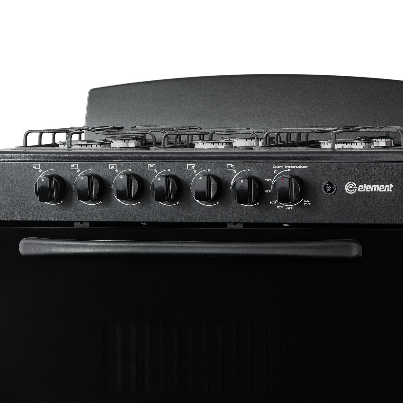 Element Electronics 4.0 cu. ft. 30", 6-Burner Gas Range (EEGR3A6MCCB)
