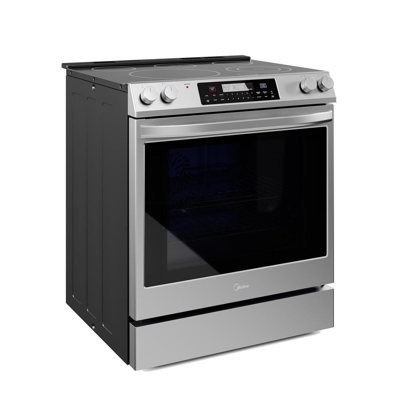 Midea 6.3 cu. ft. 5-Element Smart Slide-In Electric Range with Air Fry Convection