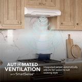 Alta 30-Inch 490 MAX Blower CFM 1.0 Sones White Range Hood