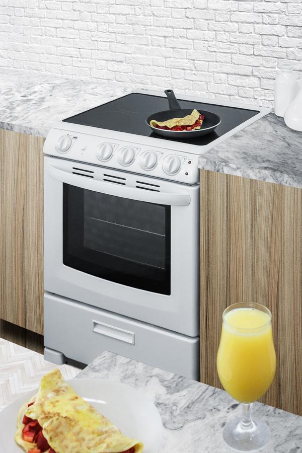 24" Wide Electric Smooth-top Range