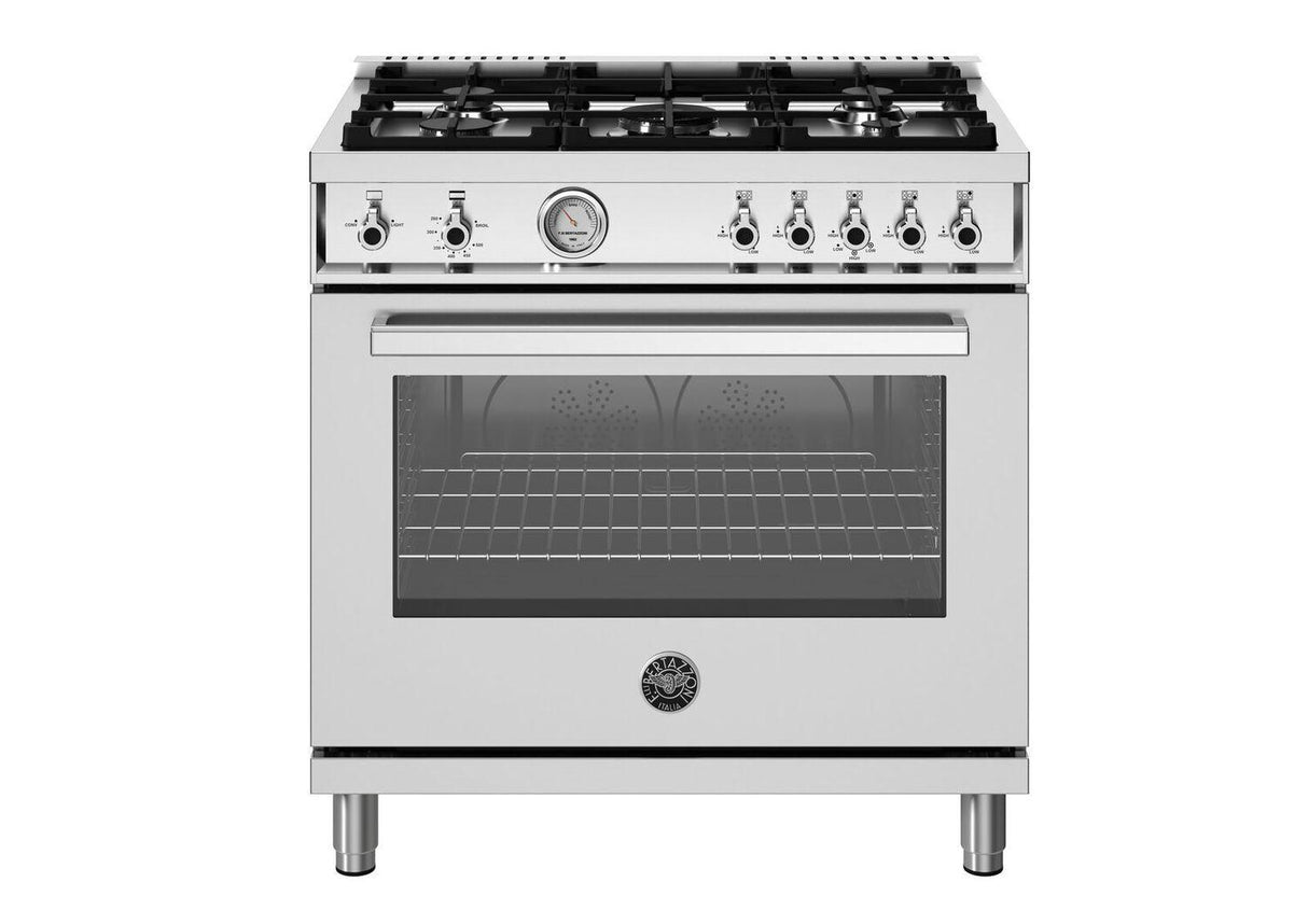 36 inch All Gas Range, 5 Burners Stainless Steel