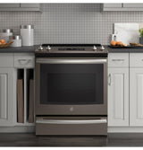 GE® 30" Slide-In Electric Convection Range