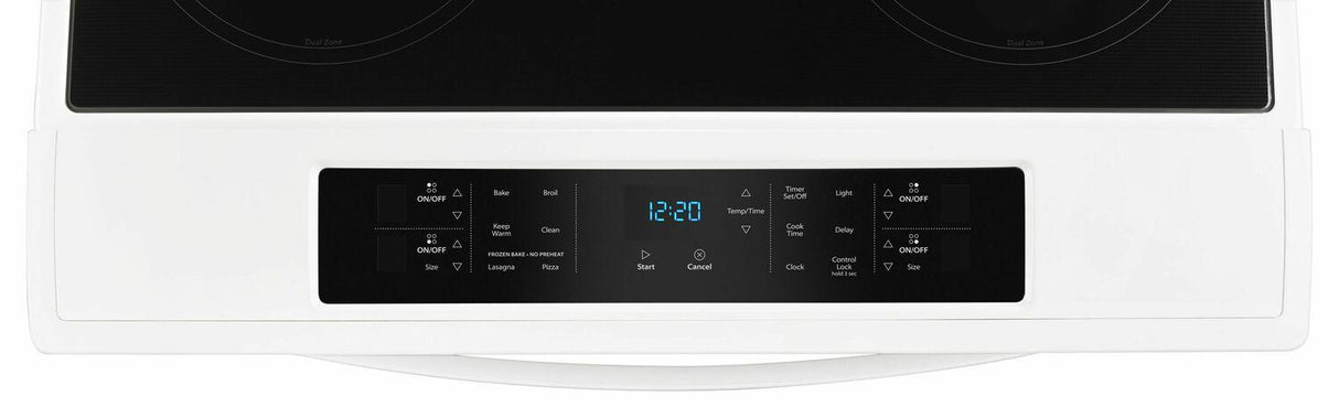 4.8 cu. ft. Guided Electric Front Control Range With The Easy-Wipe Ceramic Glass Cooktop - White