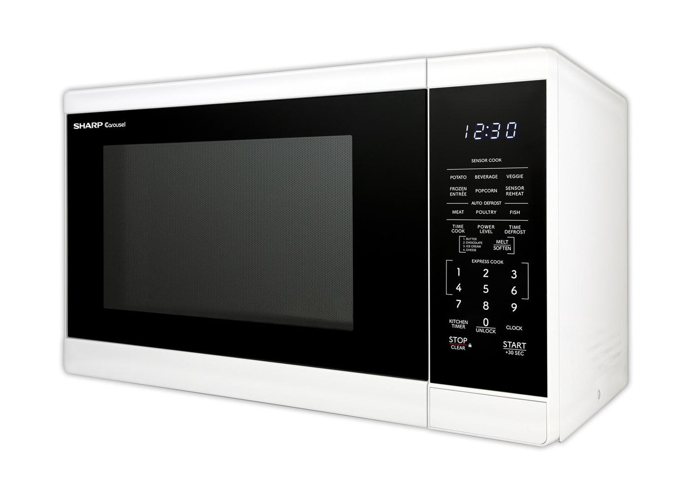 Sharp 1.4 cu. ft. 1100W White Countertop Microwave Oven