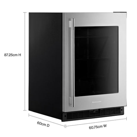 24" Undercounter Refrigerator with Glass Door