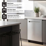 24" Top Control Stainless Steel Pocket Handle 49 dBA Dishwasher with Auto Door Open