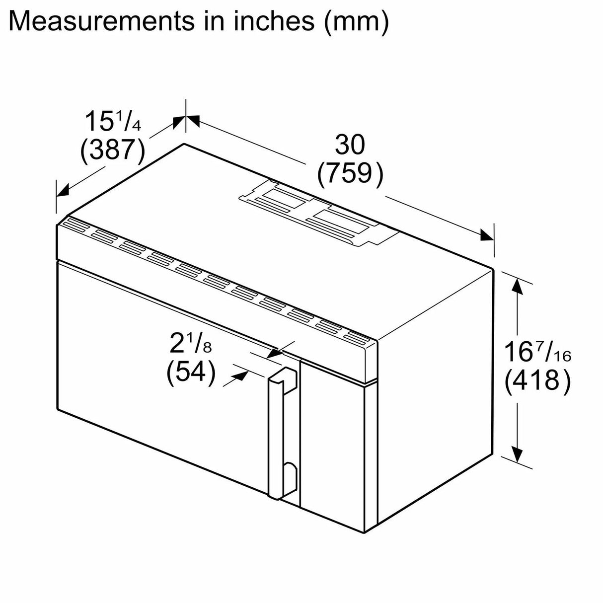 300 Series, Over-The-Range Microwave, 30'', Door Hinge: left, Stainless steel