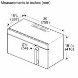 300 Series, Over-The-Range Microwave, 30'', Door Hinge: left, Stainless steel
