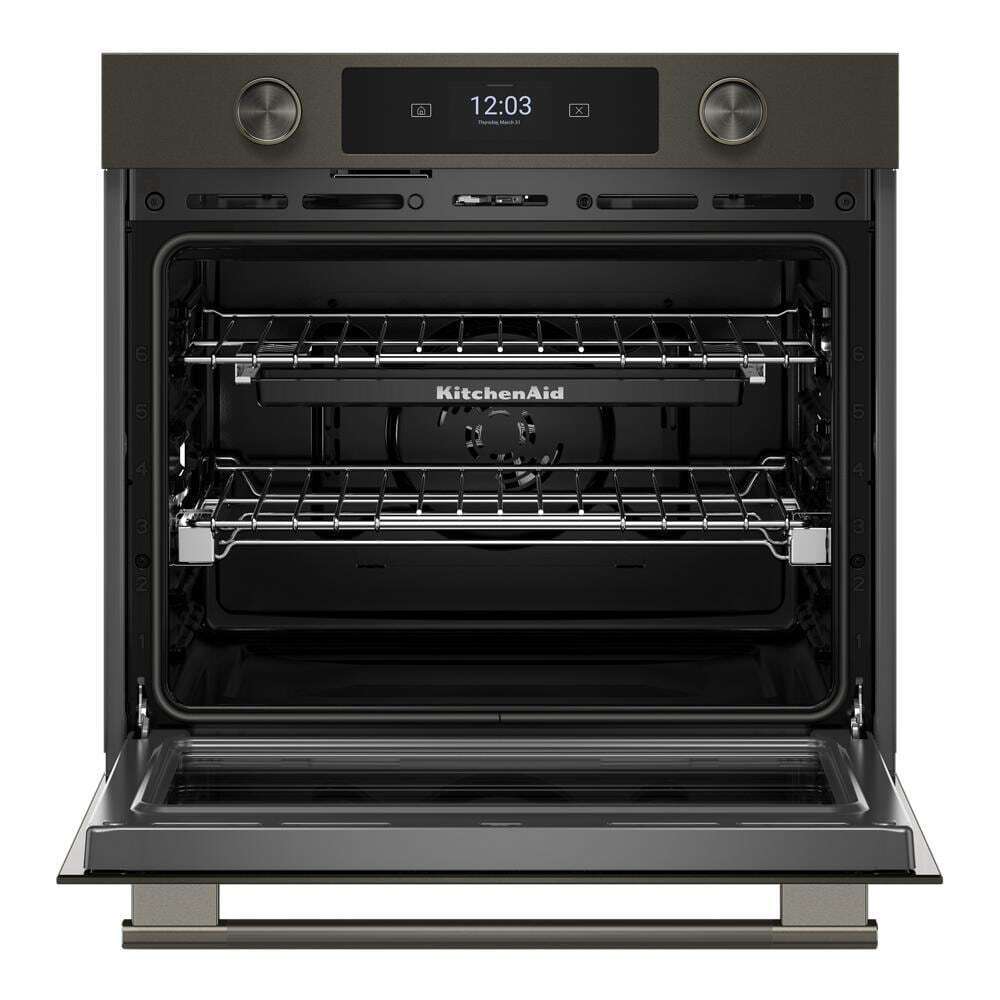 30-inch Smart Electric Single Wall Oven with Intelligent Cooking Camera - Black Ore