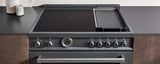 36 inch Induction Range, 5 Heating Zones and Cast Iron Griddle, Electric Self-Clean Oven Carbonio