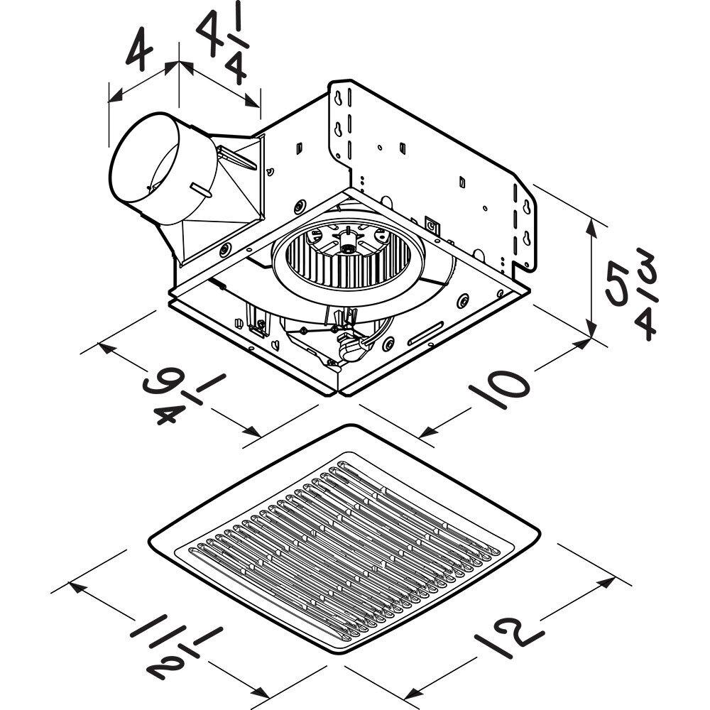 Broan Flex™ Series 80 CFM 0.7 Sones Ventilation Fan Energy Star®
