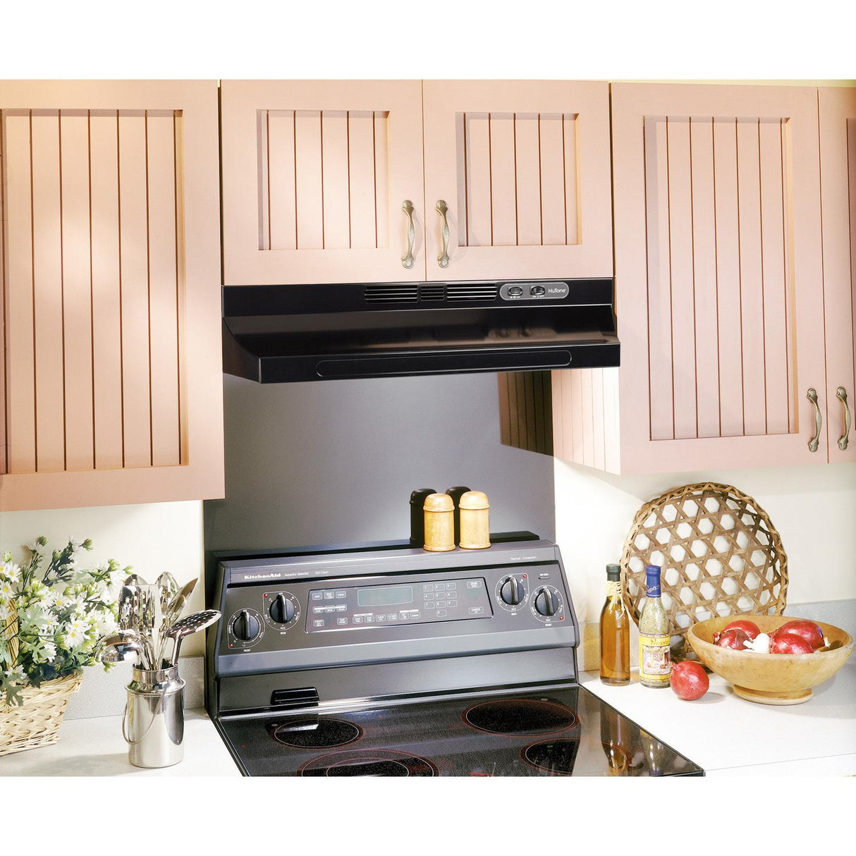 Broan-NuTone RL6200 Series 24 in. Ductless Under Cabinet Range Hood with Light in Black