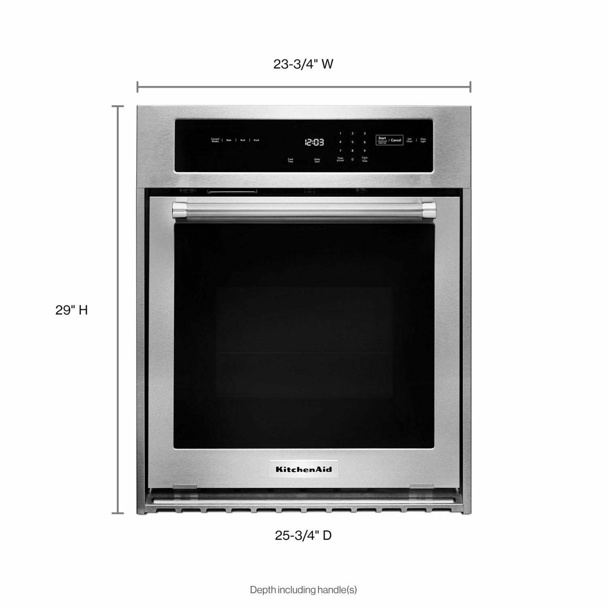 24" Single Wall Oven with True Convection - Stainless Steel