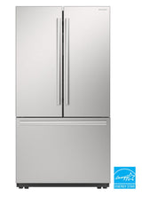 Sharp 26.5 cu.ft. Counter Depth 36 in. French 3-Door Refrigerator with Internal Water Dispenser in Stainless Steel