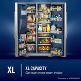 36-inch Wide Full-Depth Side-by-Side Refrigerator with Arctic Blue Interior - 28.7 Cu. Ft.