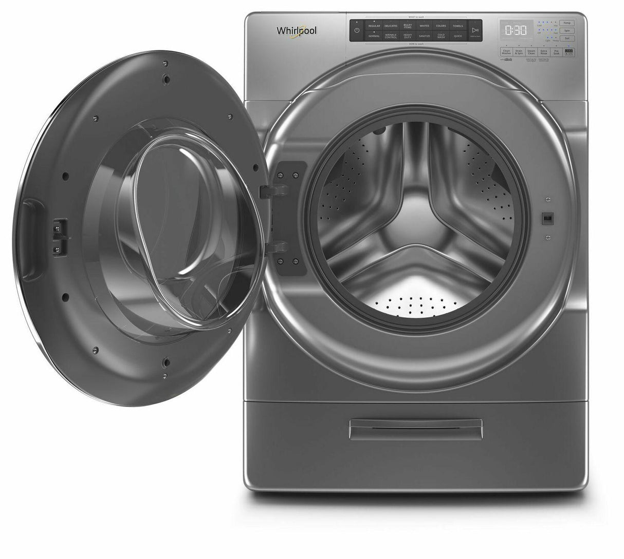 4.5 cu. ft. Closet-Depth Front Load Washer with Load & Go™ XL Dispenser - Chrome Shadow