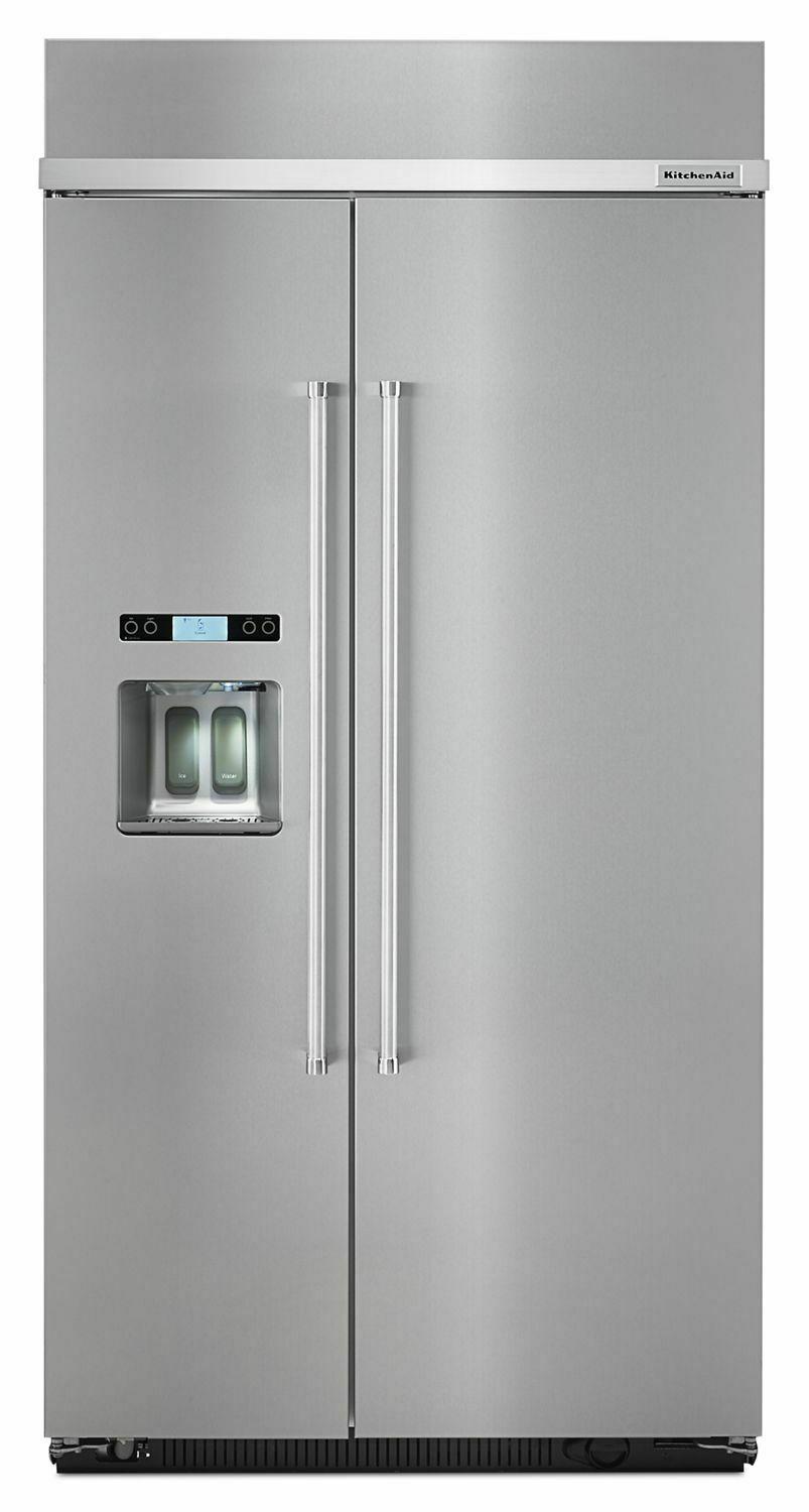25.0 cu. ft 42-Inch Width Built-In Side by Side Refrigerator with PrintShield™ Finish - Stainless Steel