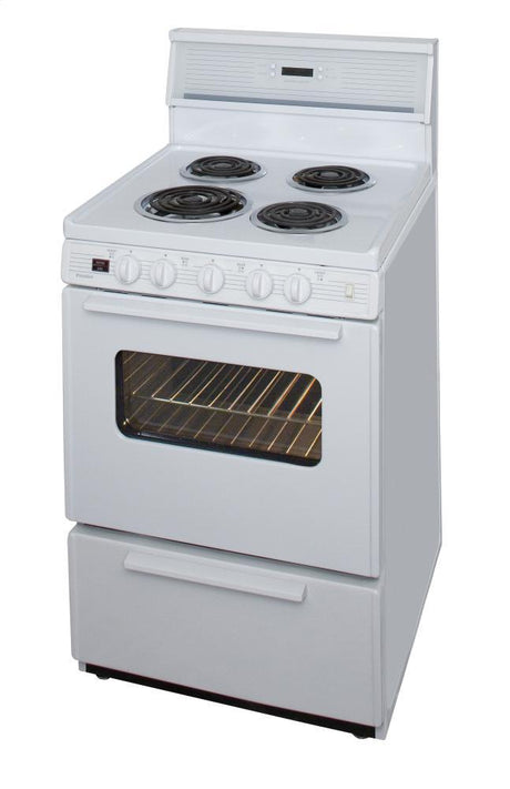 24 in. Freestanding Electric Range in White