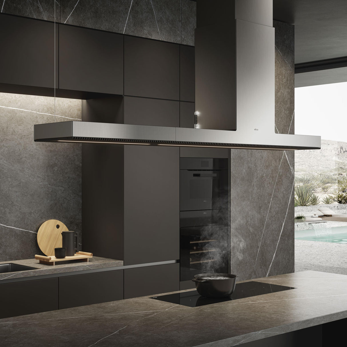 HAIKU IS Island Range Hood 70" wide - 600CFM
