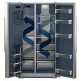 36-inch Wide Full-Depth Side-by-Side Refrigerator with Arctic Blue Interior - 28.7 Cu. Ft.
