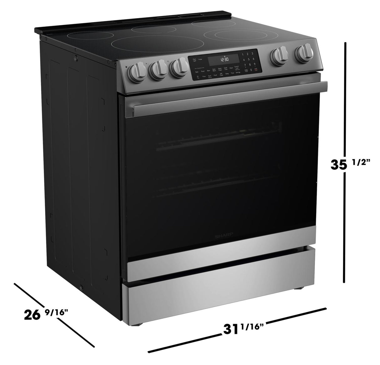 30 in. Electric Convection Slide-In Range with Air Fry