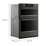 30-inch Smart Electric Combo Wall Oven with Intelligent Cooking Camera - Black Ore