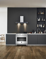 36" Professional Series range - Gas oven - 6 brass burners - LP version