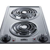 12" Wide 115v 2-burner Coil Cooktop