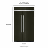 30.0 cu. ft 48-Inch Width Built-In Side by Side Refrigerator with PrintShield™ Finish - Black Stainless