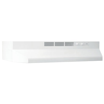 Broan® 30-Inch Ductless Under-Cabinet Range Hood w/ Easy Install System, White
