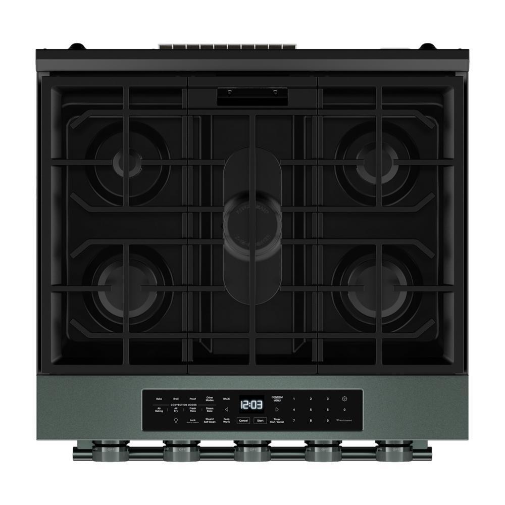5.0 Cu. Ft. Smart Slide-in Gas Range with Convection Cooking Modes and 2-in-1 Burner
