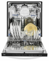 Stainless Steel Tub Dishwasher with TotalCoverage Spray Arm - White