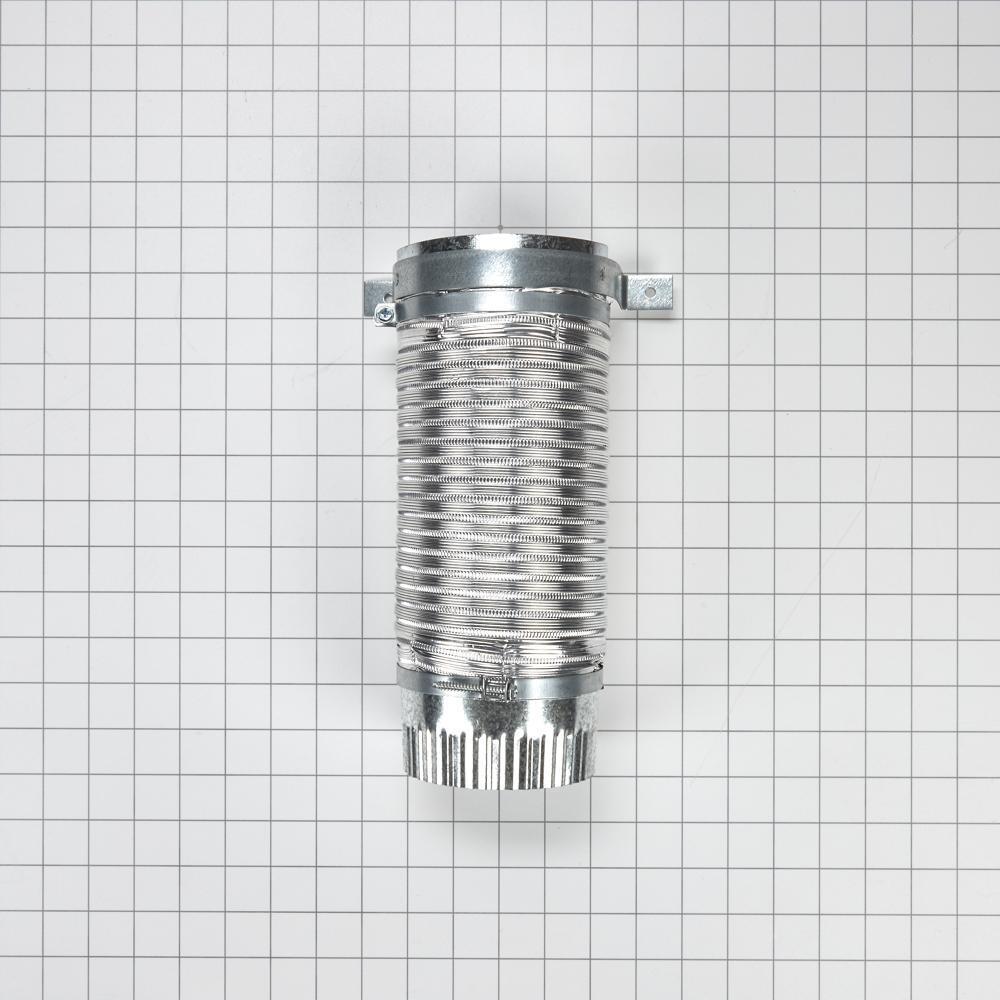 24"/27" Washer/Dryer Side Vent Kit with 1 straight duct, 2 hose clamps with screws, 1 mounting screw, and 1 clip