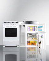 54" Wide All-in-one Kitchenette With Gas Range