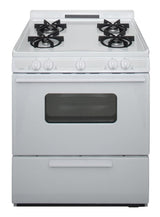 30 in. Freestanding Battery-Generated Spark Ignition Gas Range in White
