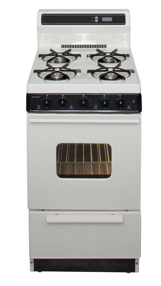 20 in. Freestanding Gas Range in Biscuit