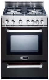 24" Gas Range - Matte Black
