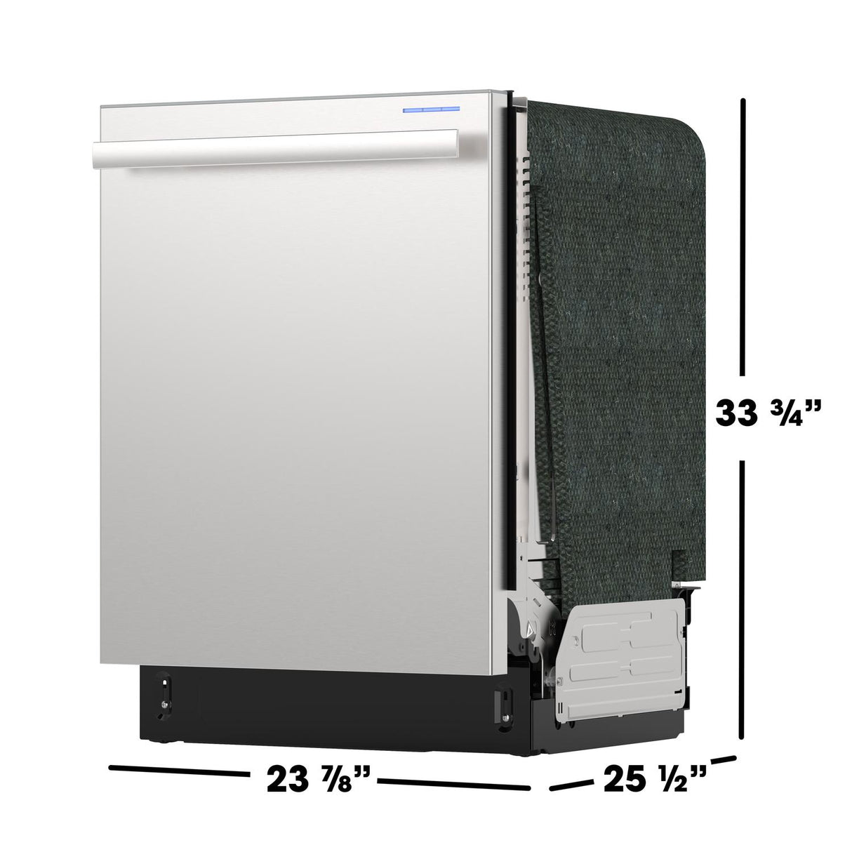 24" Top Control Stainless Steel Handle 47 dBA Dishwasher with Auto Door Open