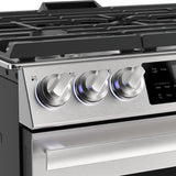 30 in. 5 Burner 6.1 cu. ft. Slide-in Gas Range with True European Convection